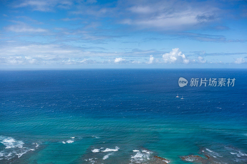 夏威夷的大海，清澈的海水