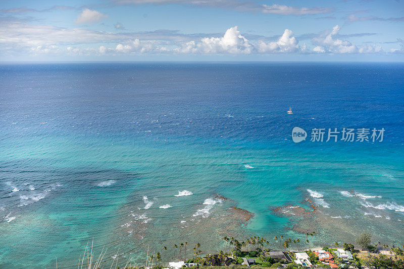 夏威夷的大海，清澈的海水