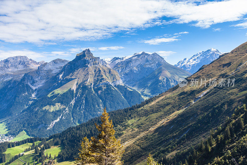 瑞士阿尔卑斯山的哈嫩峰