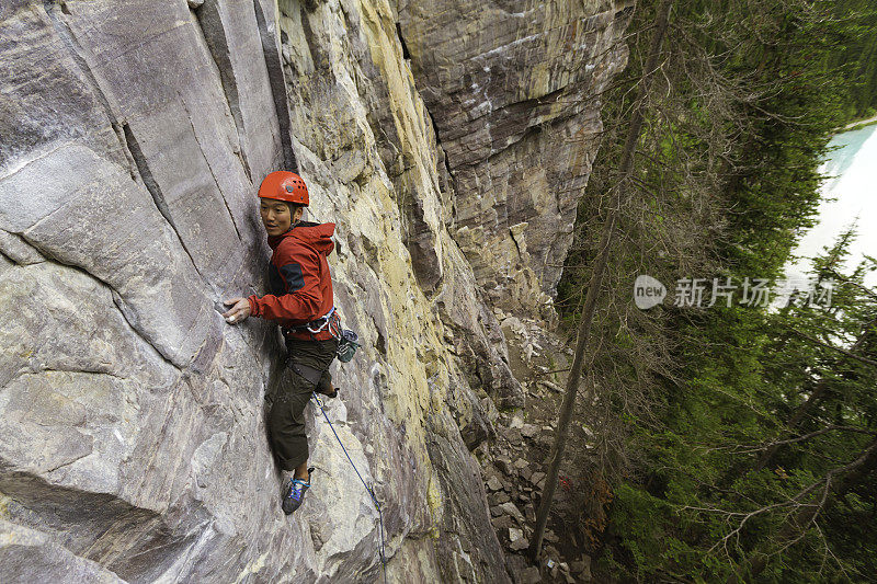 男性Rockclimber