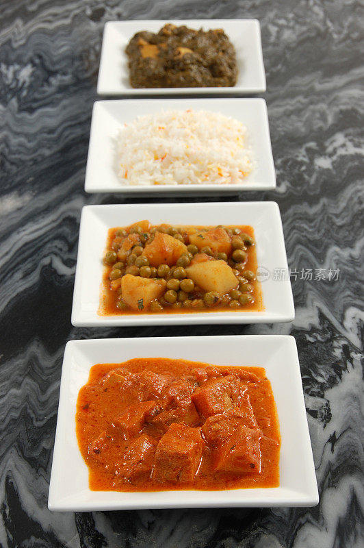 三种印度咖哩饭