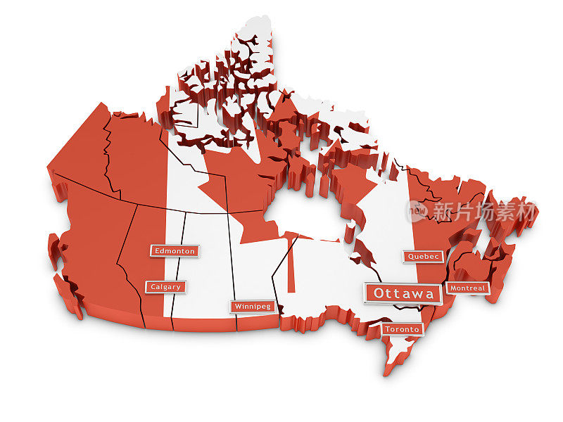 加拿大和大城市地图