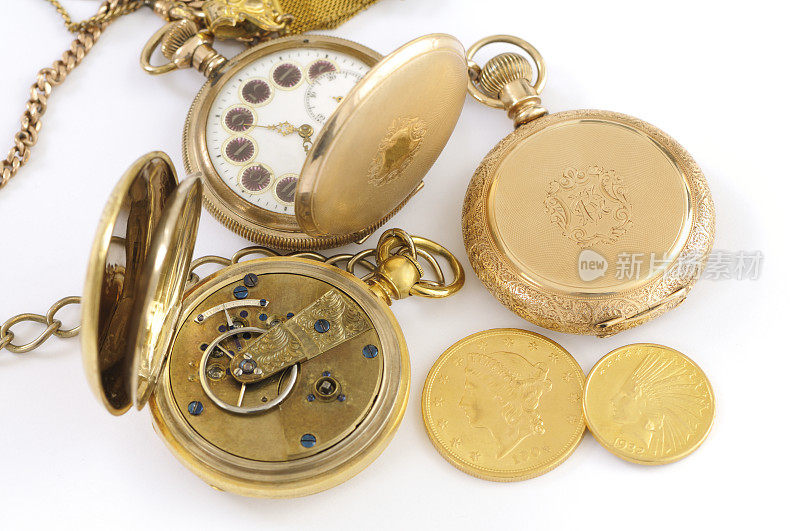 金币和古董手表