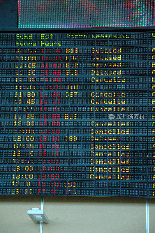 航班在机场延误