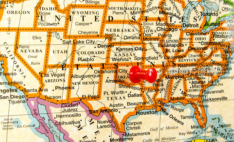 地图……俄克拉何马州
