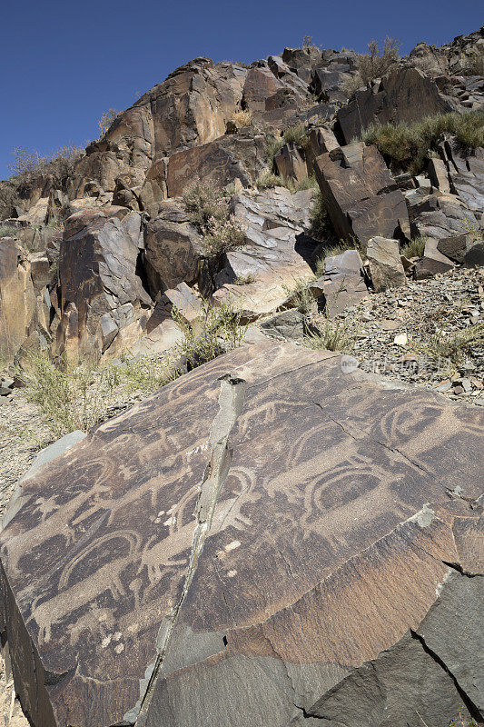 哈萨克斯坦坦加里的古岩画