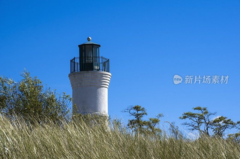 密歇根湖岸边的灯塔