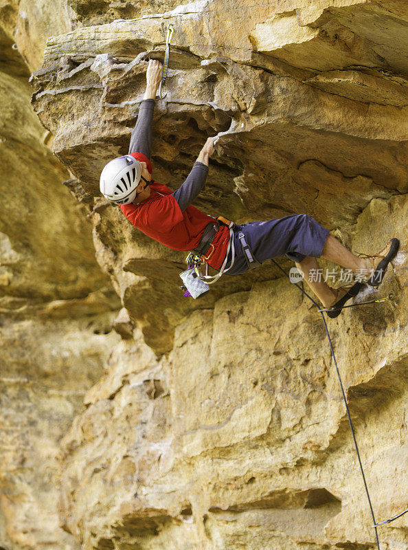 男性Rockclimber