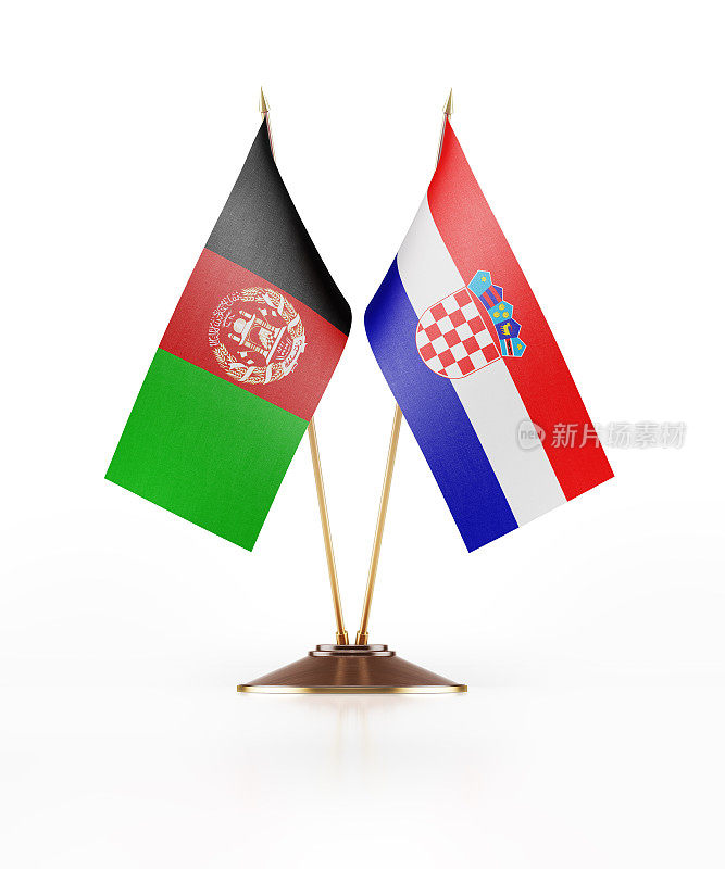 阿富汗和克罗地亚的微型国旗