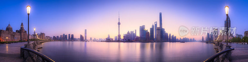 上海天际线的城市