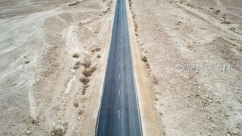 沙漠道路-航空图像