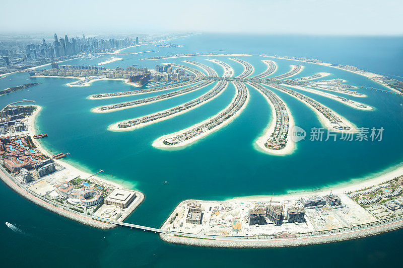 迪拜棕榈岛鸟瞰图
