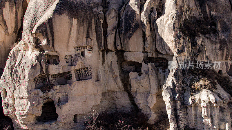 洞穴房屋和岩层——土耳其卡帕多西亚