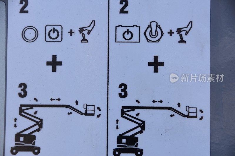 起重机的警告和安全标志