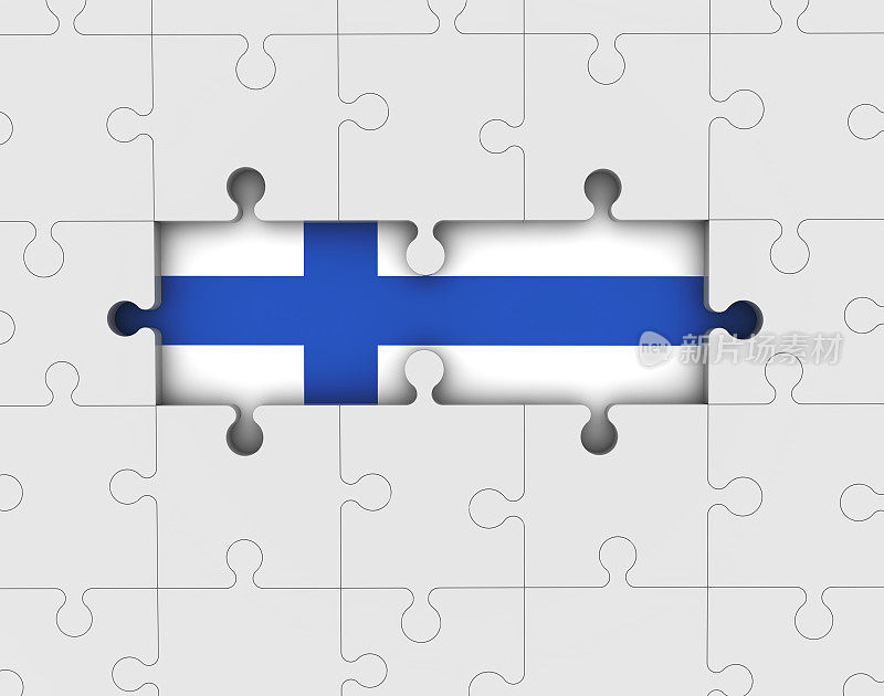 芬兰国旗谜题概念