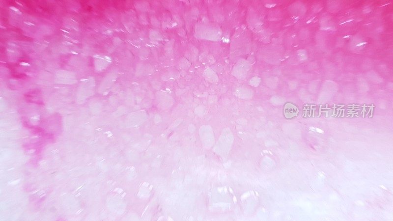 盐晶体抽象背景在粉红色和白色的阴影