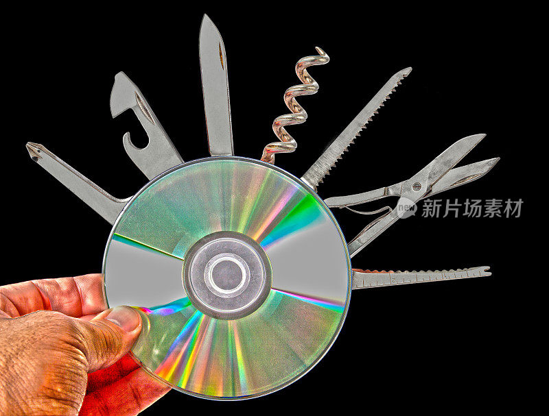 带工作工具的DVD