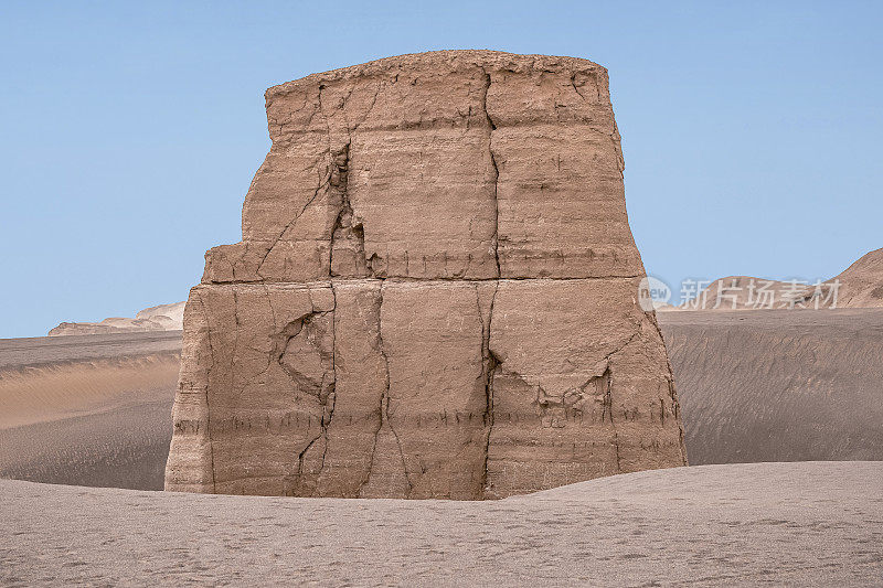 Dasht-e-Lut沙漠景观，伊朗的Lut沙漠是世界上最热的沙漠，也被称为卡鲁特沙漠