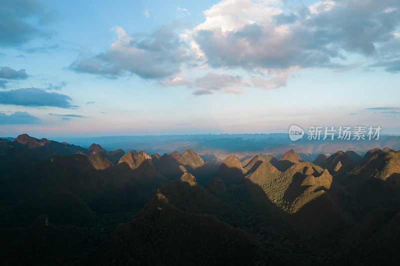 贵州荔波茂兰喀斯特森林大喀斯特组鸟瞰图