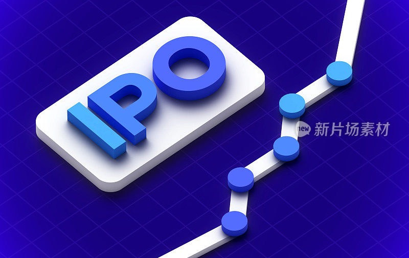 IPO首次公开募股3D背景