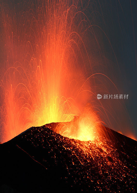 斯特龙博利火山火山喷发