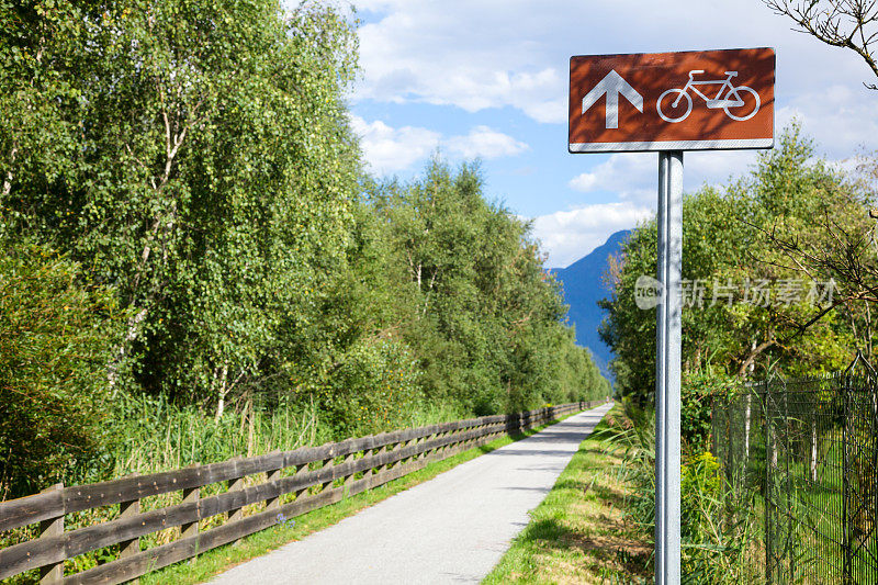 意大利自行车路线方向标志