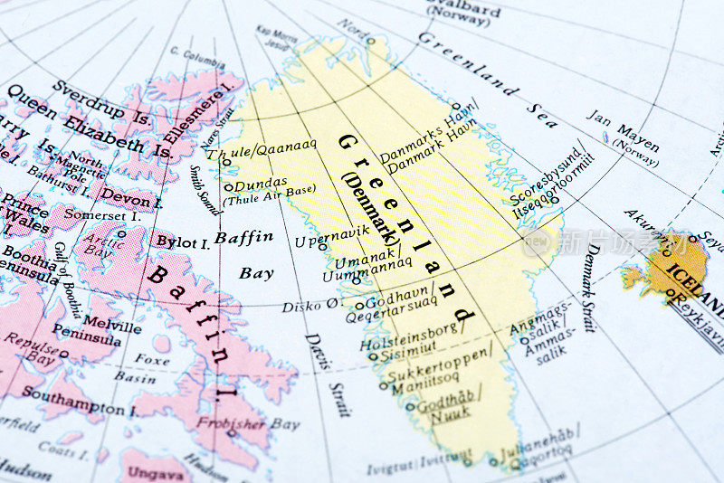 格陵兰岛地图(丹麦)