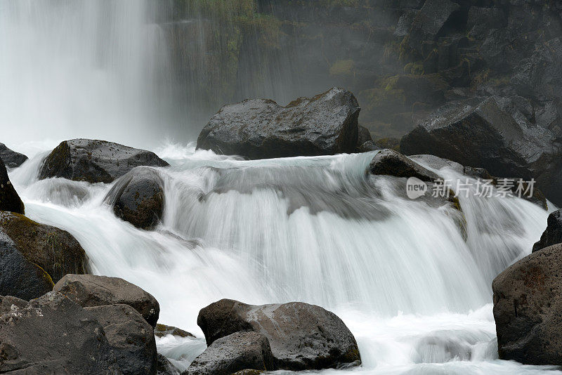 平维利尔国家公园的Oxararfoss