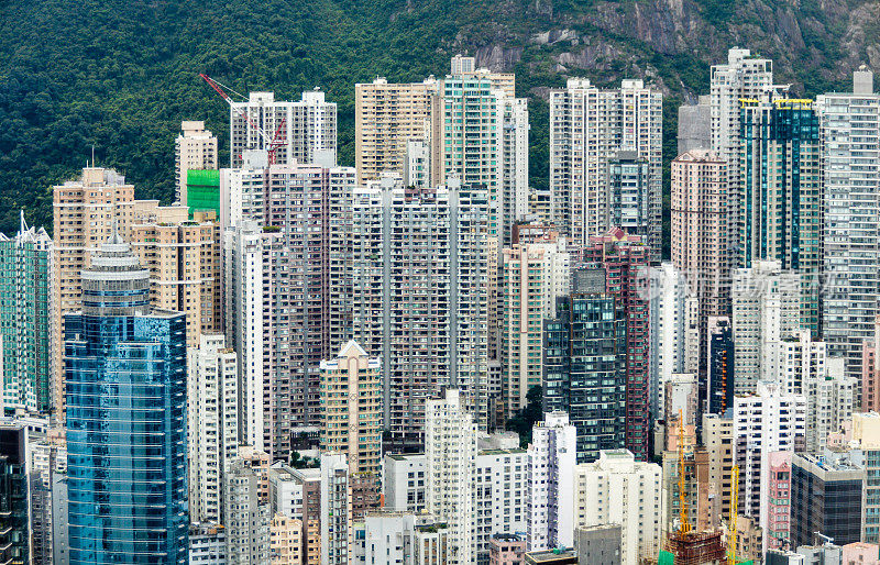 香港的城市景观和天际线