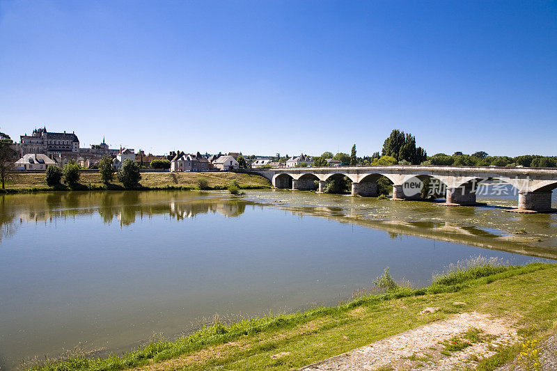 卢瓦尔的景观在Amboise