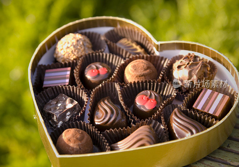 比利时巧克力情人节节日松露糖果，心形礼盒