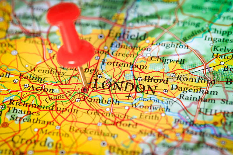 伦敦地图，英国-英格兰