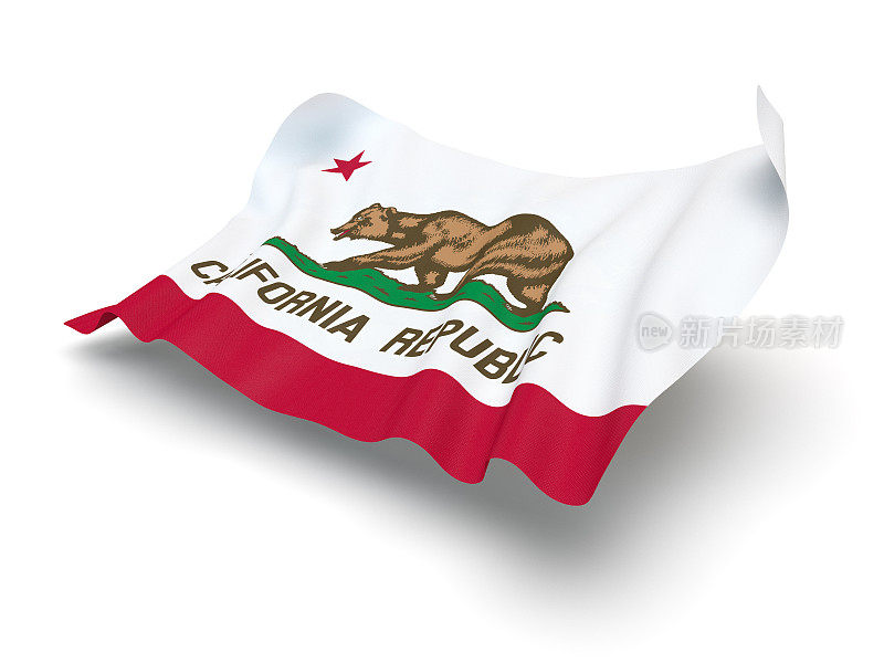盘旋的加州旗(剪影路径)