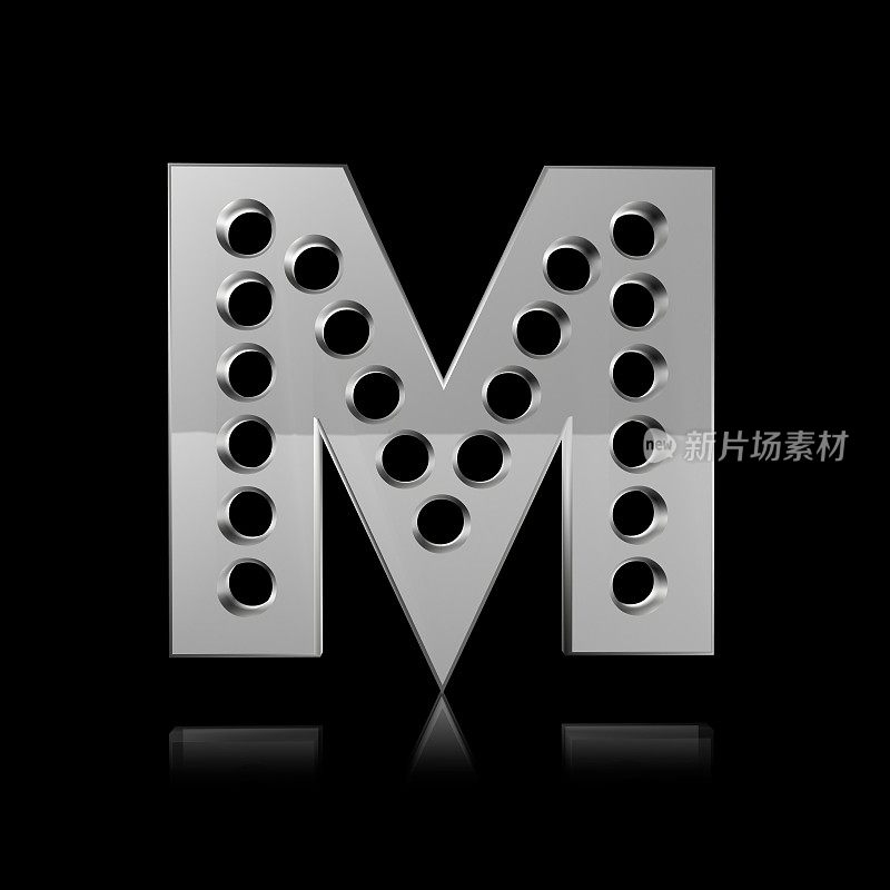 金属字母M