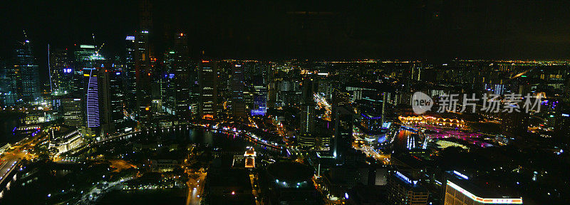 新加坡夜间全景