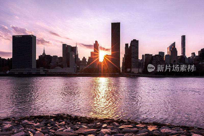 曼哈顿在Manhattanhenge