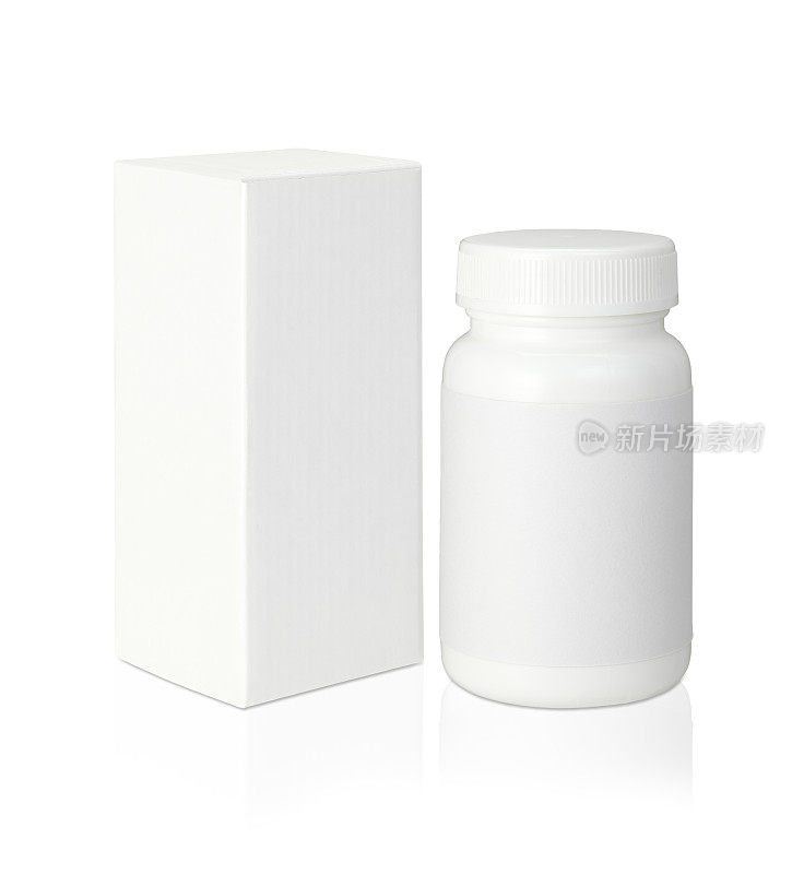 空白药瓶和空白纸盒
