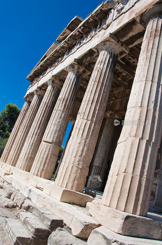 赫菲斯托斯神庙在古阿格拉。希腊雅典。