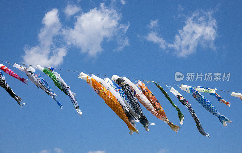 日本鲤鱼风筝，点缀蓝天