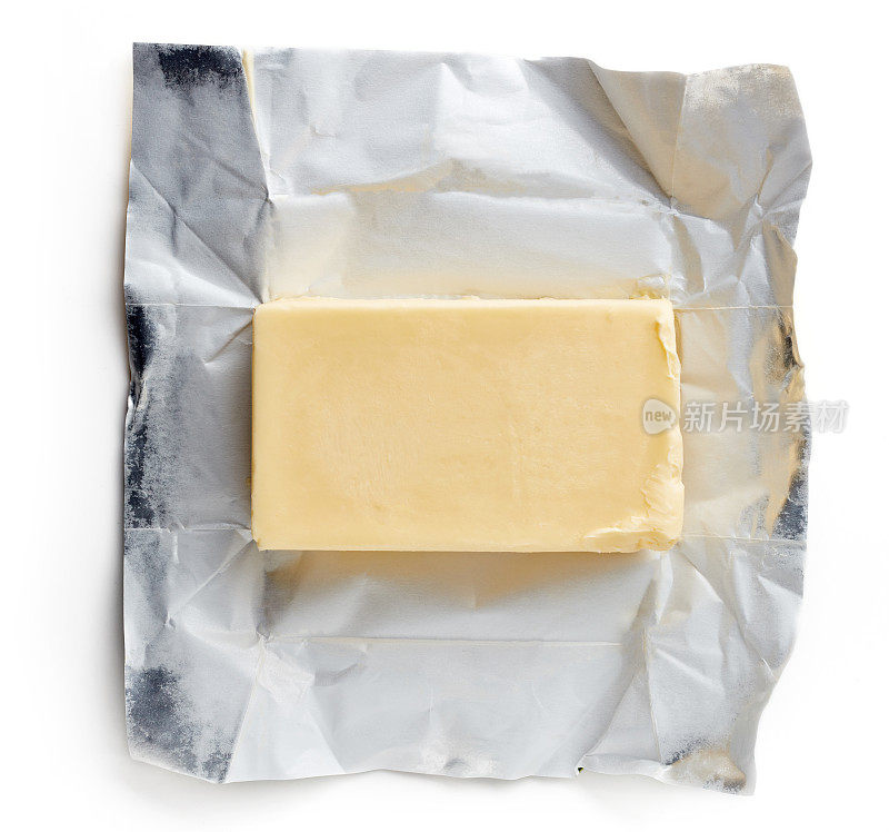 黄油包装隔离白色