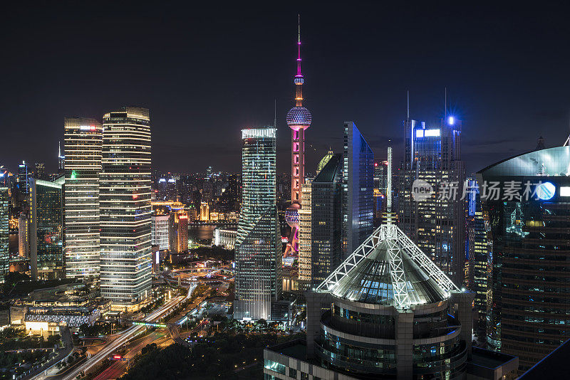 现代上海的天际线