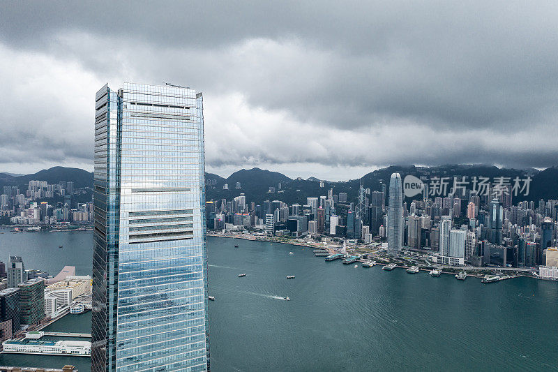 西九龙及维多利亚港全景