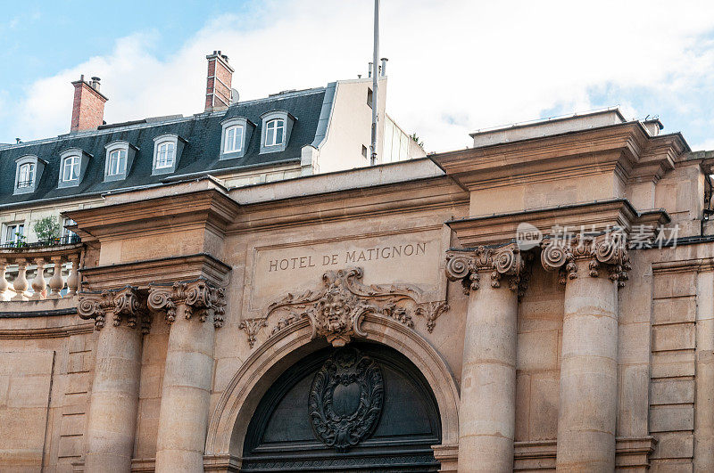 巴黎:马蒂尼翁酒店入口