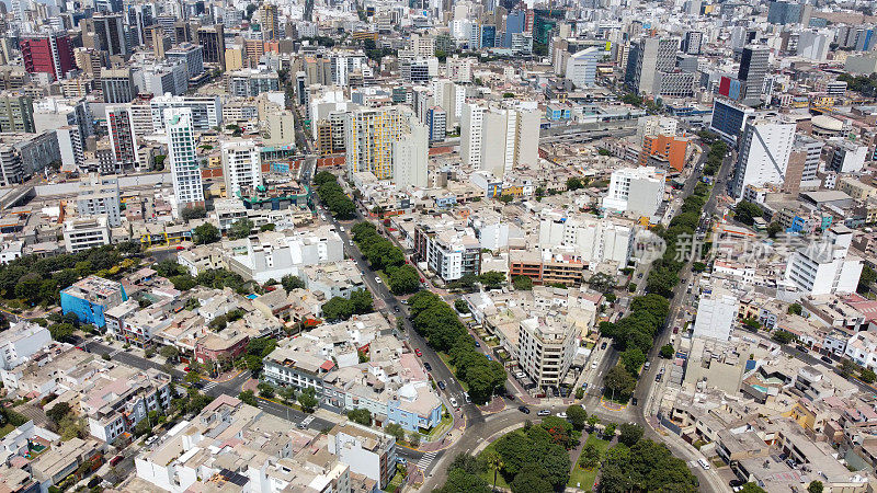 米拉弗洛雷斯住宅和街道，与附近的公园，利马，秘鲁