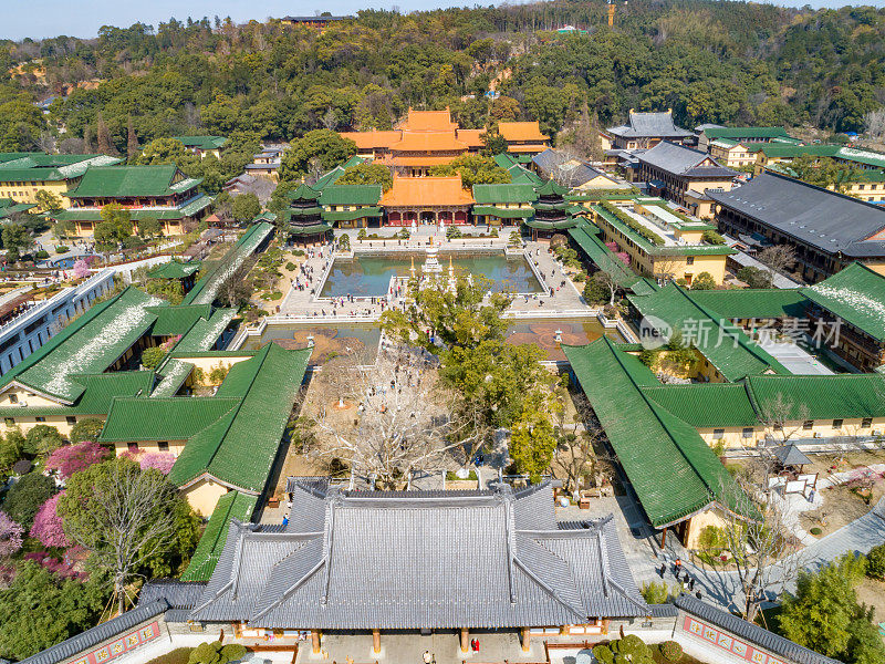 中国古代寺庙建筑的航空摄影