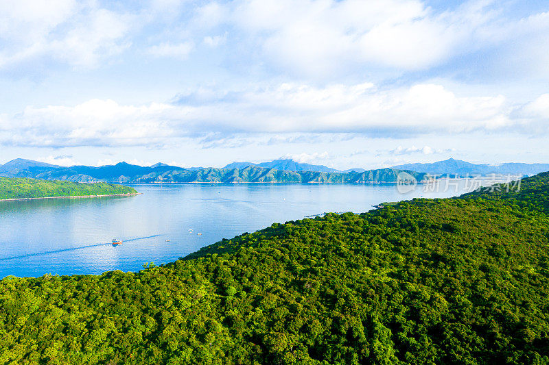 无人机拍摄位于西贡的塔门或草岛海景