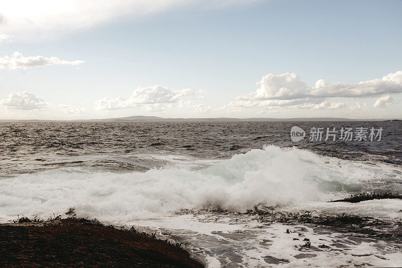 新斯科舍佩吉湾的海浪