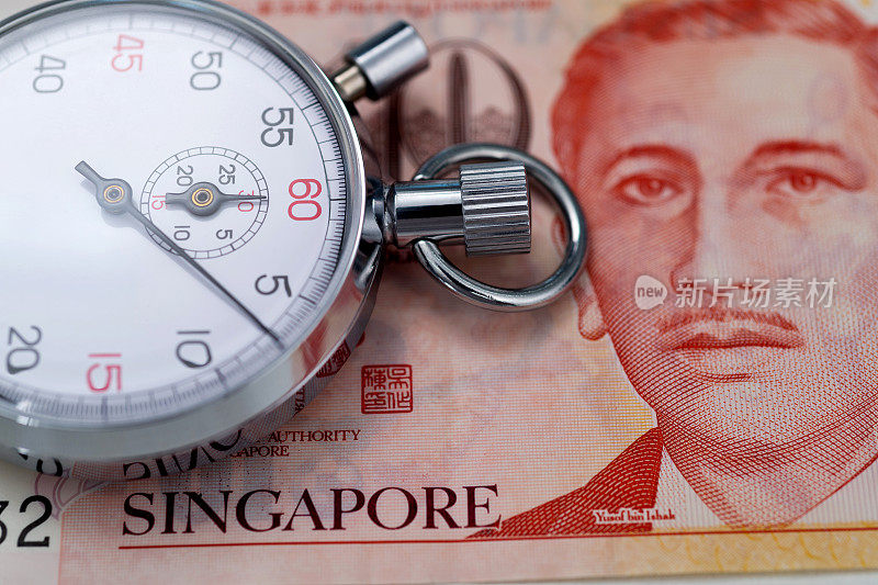 新加坡货币的秒表