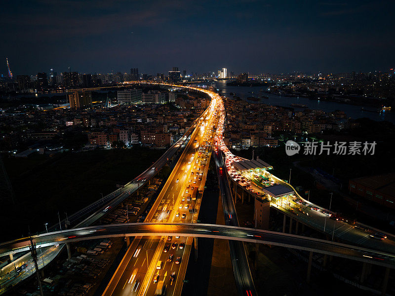 广州城市景观鸟瞰图