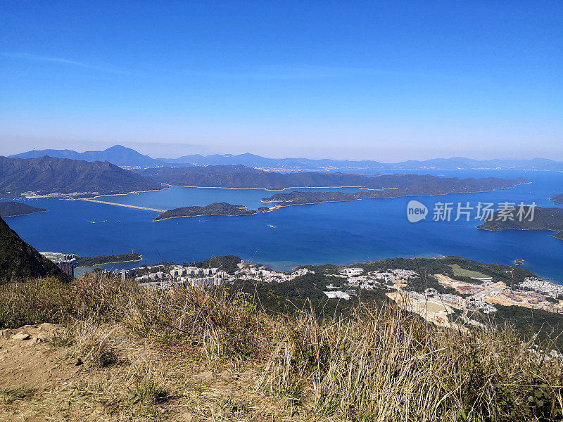 香港吐露港船湾水塘全景